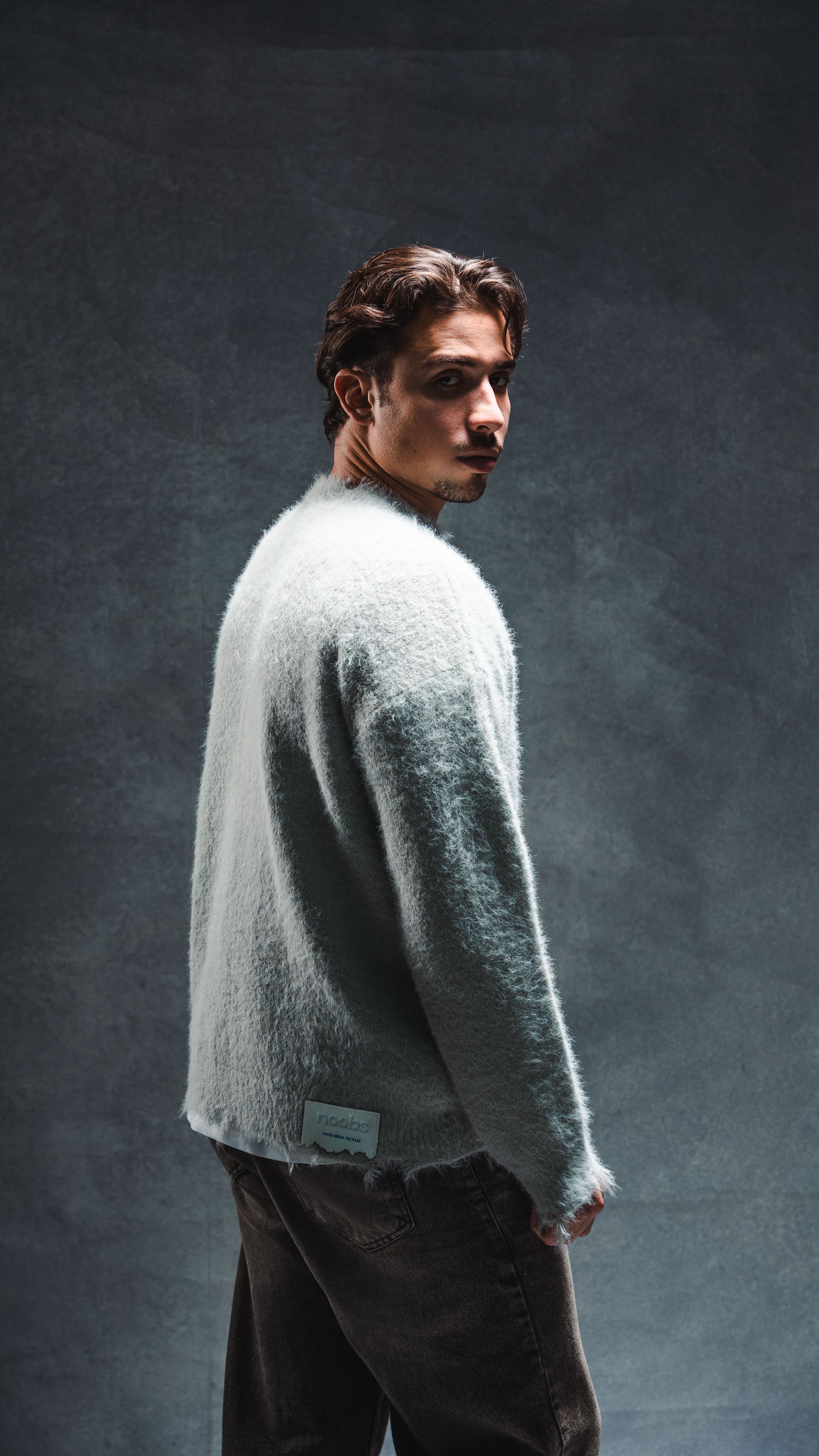 Gray Mohair Crewneck