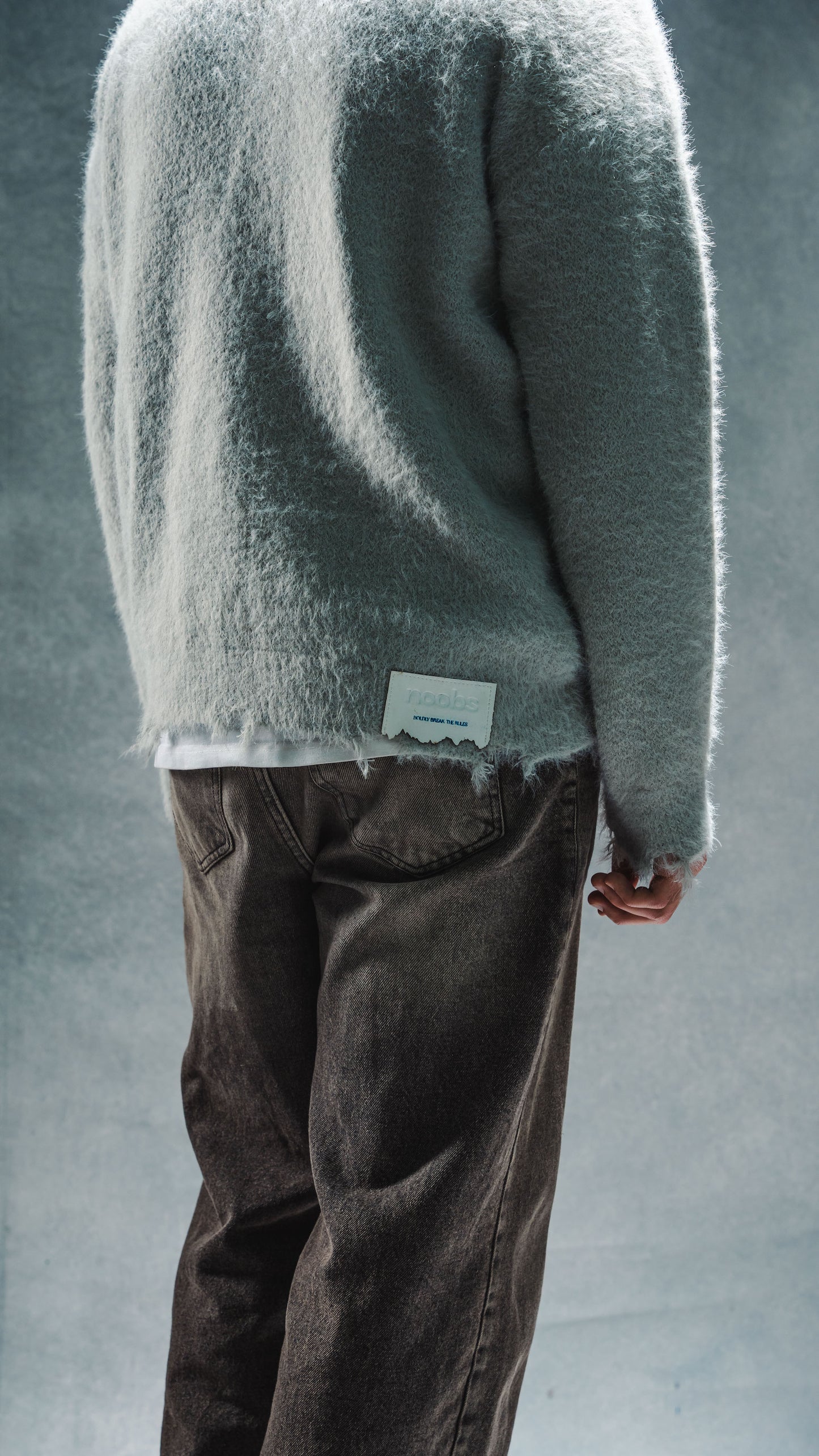 Gray Mohair Crewneck